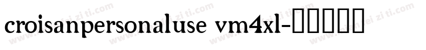 croisanpersonaluse vm4xl字体转换